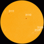 All of these sunspots are stable and quiet. [Photo courtesy of NASA SDO/HMI]