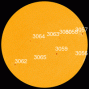 There are nine sunspot groups on the solar disk--a sign of strength from Solar Cycle 25. [Photo courtesy of NASA SDO/HMI]