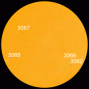 New sunspot AR3068 has tripled in size since yesterday. It merits watching as a possible source of future activity. [Photo courtesy NASA SDO/HMI]