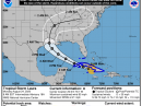 Projected Path of Laura. [NOAA graphic]