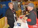 ARRL Assistant Laboratory Manager Bob Allison, WB1GCM (left), in the ARRL Expo booth area.