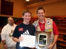 Yours truly holding a Certificate of Merit awarded by Kansas Section Manager Ron Cowan, KB0DTI, with Brian during the ceremony.