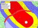 This map shows the hurricane and tropical storm warnings associated with Hurricane Ike.