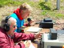 Dave Springer, N0TXJ (left) and Kevin Hecht, KG9BA, making contacts from special event station N9L.