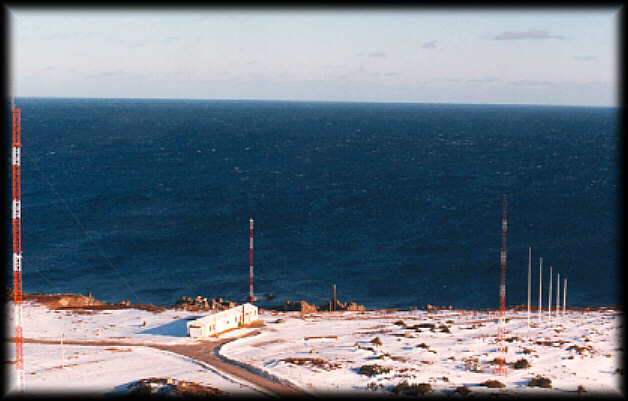 One of the HF surface wave radar sites in Newfoundland now being used for defense and nondefense-related research and development.